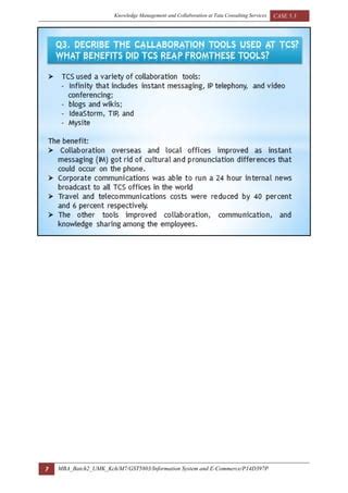 Case 5 3 Knowledge Management And Collaboration At Tata Consulting