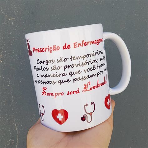 Caneca De Porcelana Personalizada Enfermeira Enfermagem No Elo