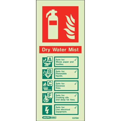 Water Mist Fire Extinguisher Sign Extinguisher Signs