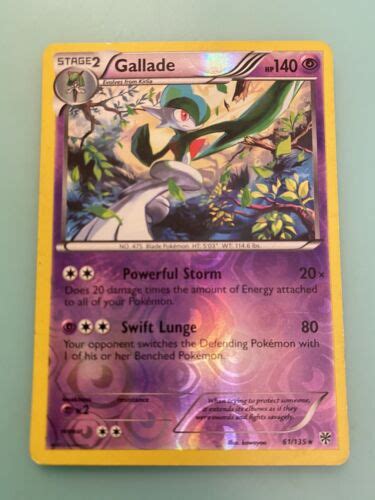 Pokémon TCG Gallade Black and White Plasma Storm 61 135 Reverse Holo