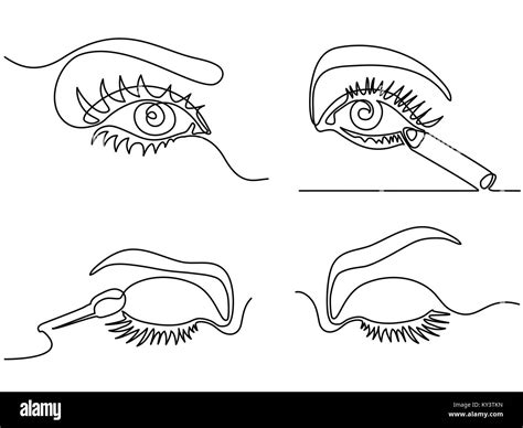 Cartoon Human Female Eye Eyelash Schwarzweiß Stockfotos Und Bilder Alamy