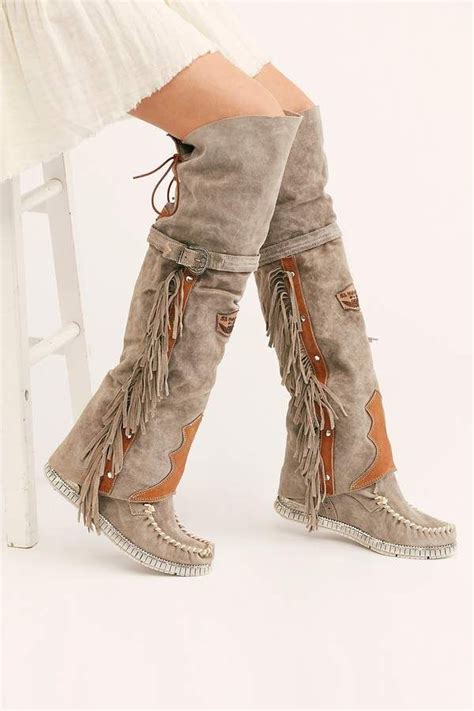 Drifter Tall Mocc Boots Tall Boots Moccasin Boots Boho Boots