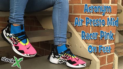 Acronym Air Presto Mid Racer Pink On Feet Youtube