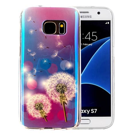 For Galaxy S7 G930 IMD Dandelions Pattern Blu Ray Soft TPU Protective