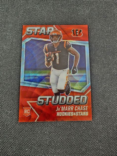 Rookies And Stars Jamarr Chase Rookie Red Wave Star Studded Prizm