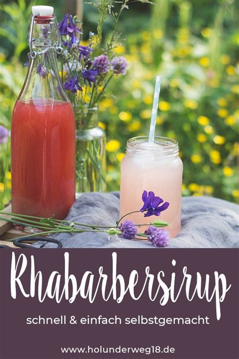 Rhabarbersirup Rezept für selbstgemachten Rhabarbersirup Rezept