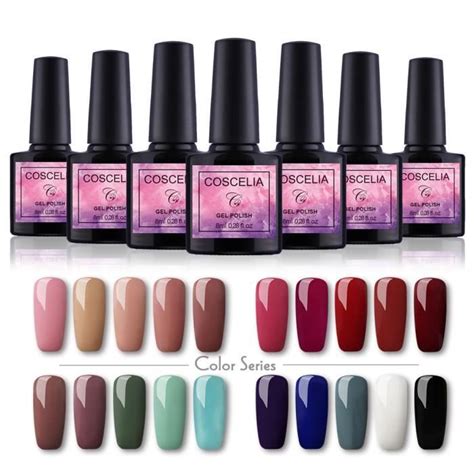 Lot De Pc Vernis Ongle Vernis Semi Permanent Gel Polish Soak Off