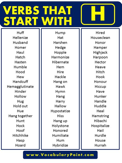 Verbs That Start With H YourDictionary 52 OFF