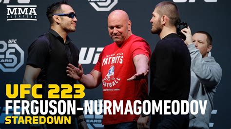 Ufc Tony Ferguson Vs Khabib Nurmagomedov Staredown Mma Fighting