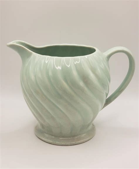 VTG Sadler Swirl Mint Green Ceramic Jug Made In England Property Room