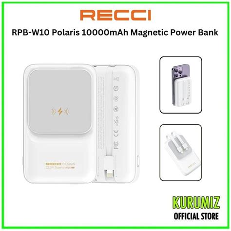 Recci Rpb W Polaris Mah Magnetic Power Bank Mobile Phones