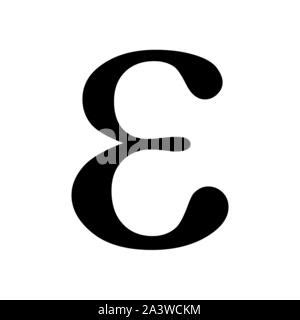 Epsilon Greek Symbol Small Letter Lowercase Font Icon In Circle Round