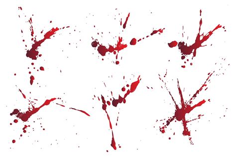 Premium Vector Blood Spatter Realistic Vector Background Set