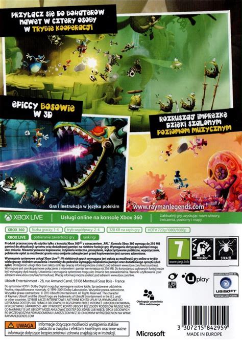 Rayman Legends Cover Or Packaging Material Mobygames