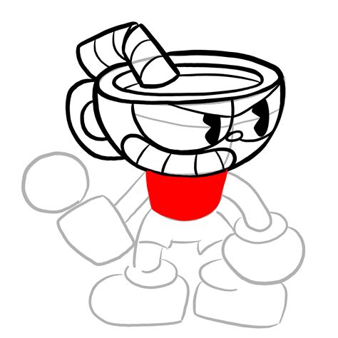 How To Draw Cuphead Fnf Indie Cross Sketchok Easy Drawing Guides