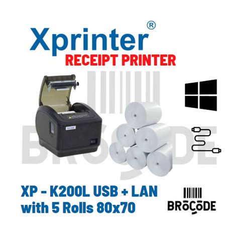 Xprinter XP K200L USB LAN THERMAL RECEIPT PRINTER 80mm POS RECEIPT