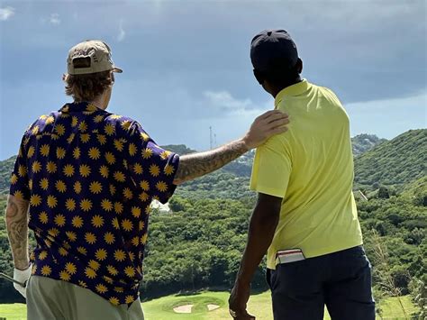 Justin Bieber Swings In Style Sharing New Images From The Golf Course