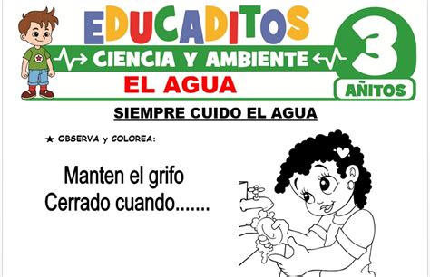 El Agua para Niños de 3 Años Educaditos