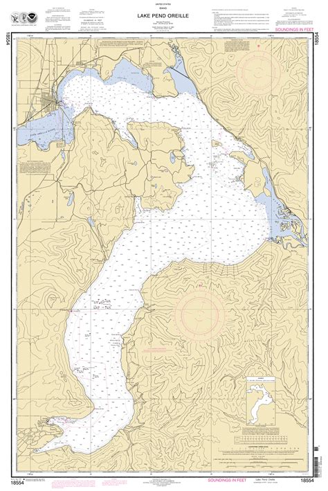 LAKE PEND OREILLE nautical chart - ΝΟΑΑ Charts - maps