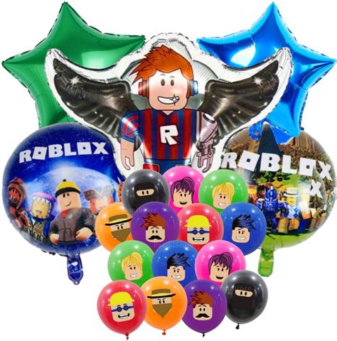 Duży zestaw balony gamingowe ROBLOX 53cm urodziny zestaw 19 szt