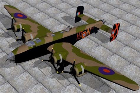 Handley Page Halifax Bomber 3d Model