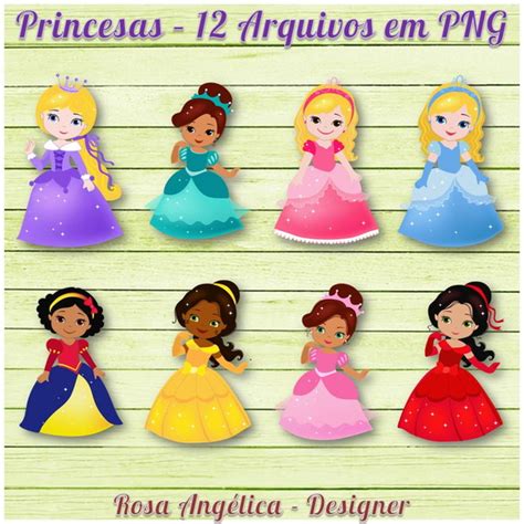 Pack Kit Arquivo Digital Em PNG Princesas Disney 05 Kits Elo7