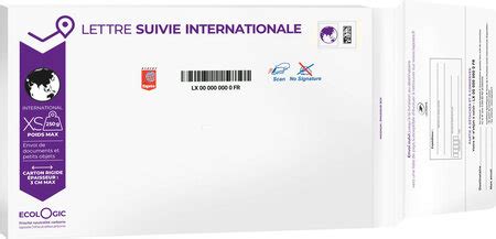 Prêt à Poster Lettre suivie internationale XS Pochette cartonnée