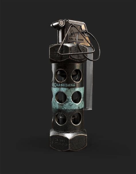 Artstation Flashbang Stun Grenade Game Asset