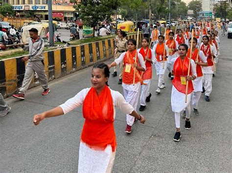 In Indore Vishwa Hindu Parishad Durga Vahinis Shaurya Path Sanchalan