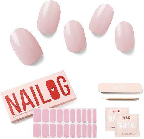 Nailog Semi Cured Gel Nail Strips Extra Long Nail Polish Strips