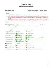 Lab Docx Csis Lab Introduction To Windows Name Jimmy