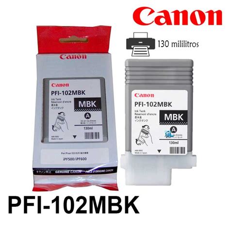 Tinta Canon PFI 102MBK Matte Black IPF500 Original G Limagars Peru