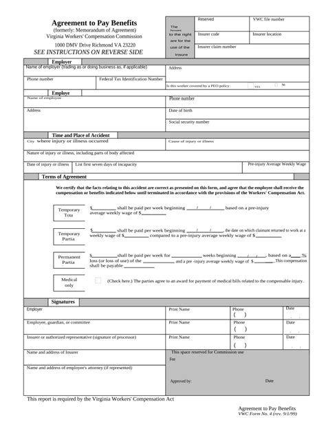 Virginia Benefits Workers Doc Template Pdffiller