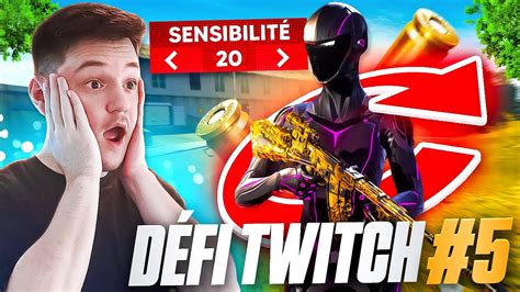 JE JOUE AVEC 20 DE SENSIBILITÉ DÉFI TWITCH 5 YouTube