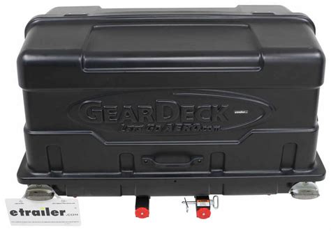 Geardeck 17 Enclosed Cargo Carrier For 2 Hitches Slide Out 17 Cu Ft 420 Lbs Black Lets