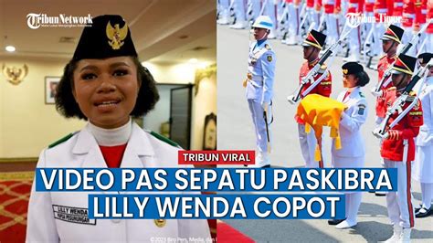 VIDEO LENGKAP Detik Detik Sepatu Paskibra Lilly Wenda Copot Kaki Kiri