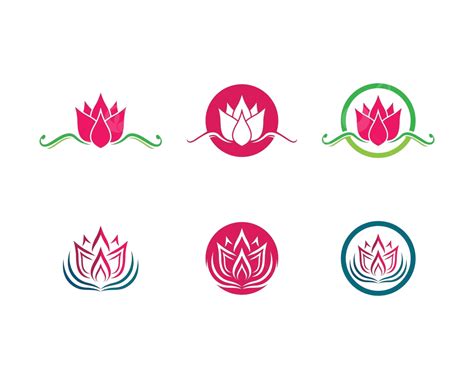 Lotus Symbol Vector Icon Illustration Nature Lotus Isolated Vector