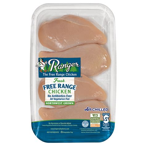 Ranger Free Range Boneless Skinless Chicken Breasts Value Pack