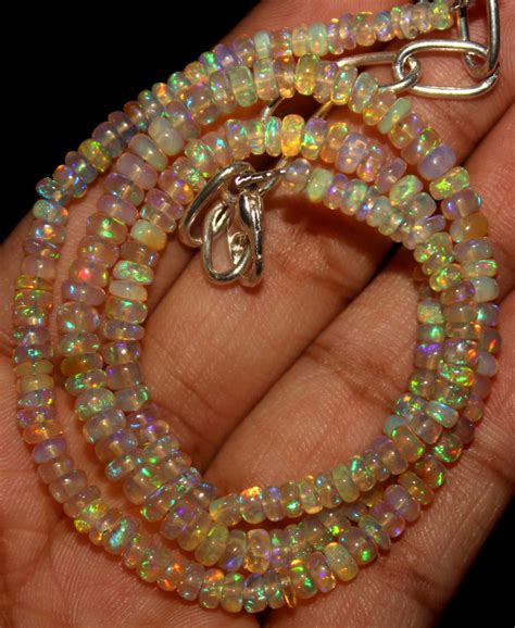 37 Crt Natural Ethiopian Welo Opal Beads Necklace