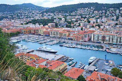 Nice France October Port Lympia From The Castle Hill