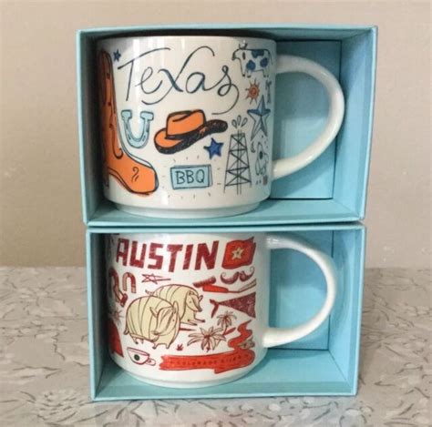 2 Starbucks Austin And Texas Been There Series” 14oz Collector Mugs Ebay