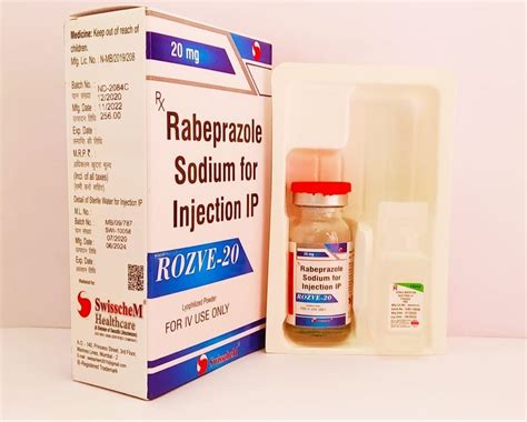 Rozve Only Brand Rabeprazole Sodium Injection Ip Mg Mg In Tray