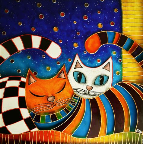 Love Cats Painting Cat Couple Painting Pet Painting Romantic Etsy