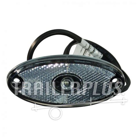 Aspock Lampa obrysowa Aspöck Flatpoint II biała kabel DC 500mm