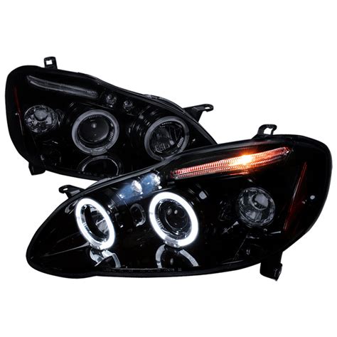 Spec D Tuning Toyota Corolla Halo Projector Headlight Gloss Black