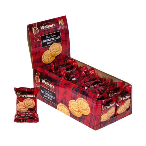 Walker S Shortbread Rounds Pure Butter Shortbread Cookies Snack Pack 1 2 Oz Pack Of 22