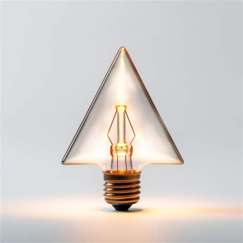 Premium Photo Glass Light Bulb In Upside Down Triangle Shape