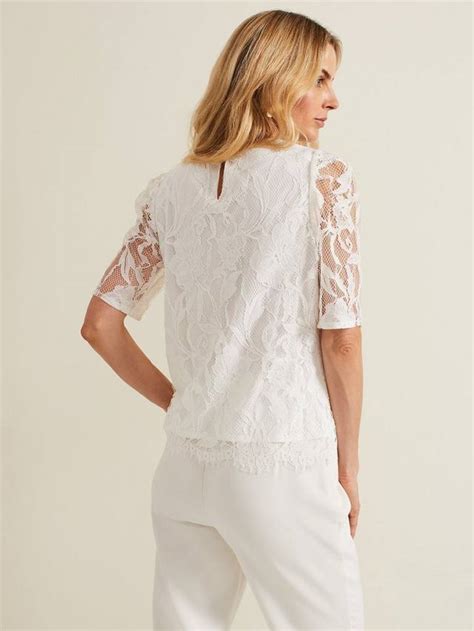 Phase Eight Kaycee Lace Top Ivory