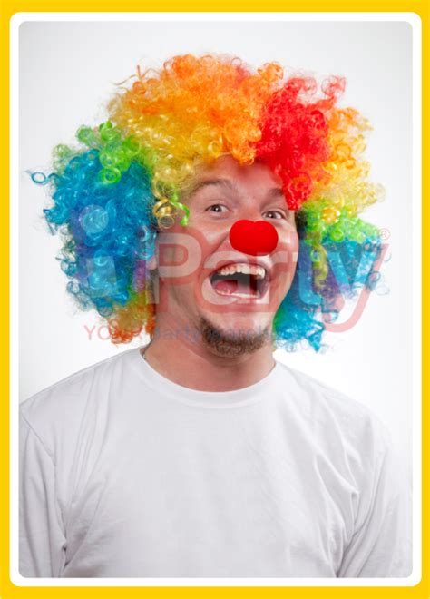 Clown Wig Jumbo Rainbow Iparty