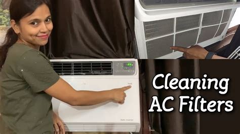 How To Clean Air Conditioner Filter Cleaning Window Ac Filters Youtube